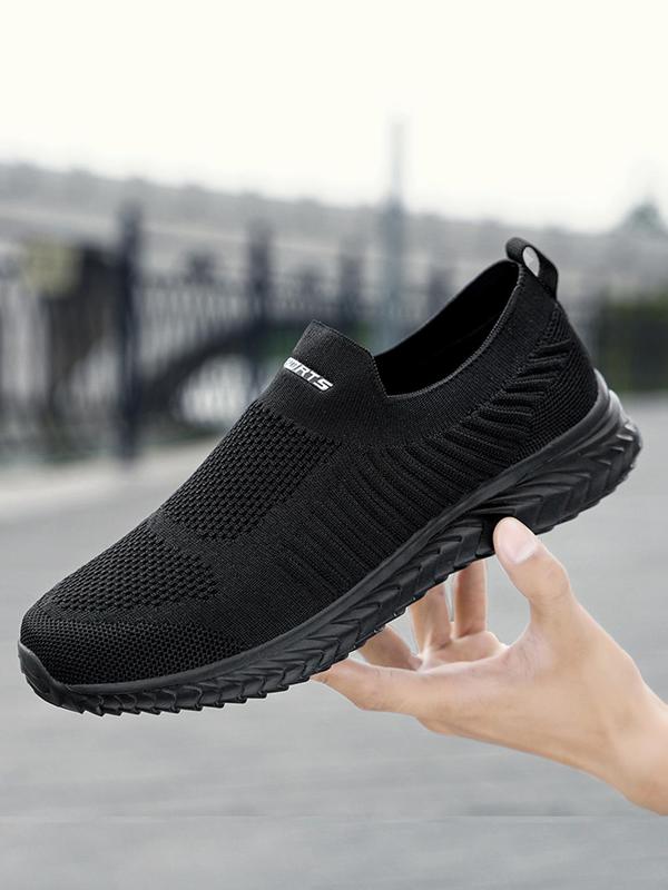 Men's Contrast Mesh Design Slip on Sneakers, Casual Comfortable Breathable Sports Running Shoes, Fashionable Sneakers for Daily Wear