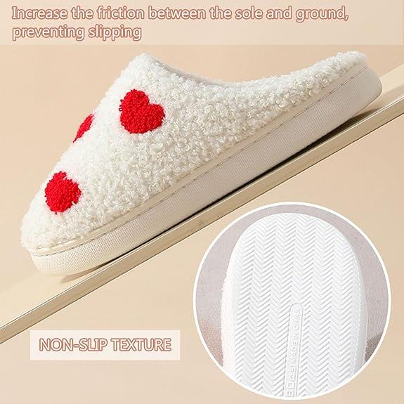 Women's Fuzzy Plush Slippers, Cozy Indoor Home Slippers, Lightweight Women's Bedroom Slippers, Couple Slippers