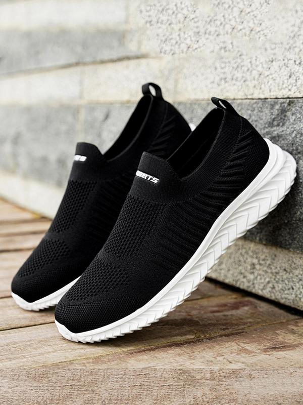 Men's Contrast Mesh Design Slip on Sneakers, Casual Comfortable Breathable Sports Running Shoes, Fashionable Sneakers for Daily Wear