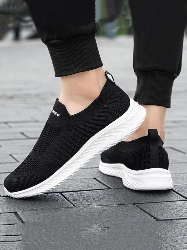 Men's Contrast Mesh Design Slip on Sneakers, Casual Comfortable Breathable Sports Running Shoes, Fashionable Sneakers for Daily Wear