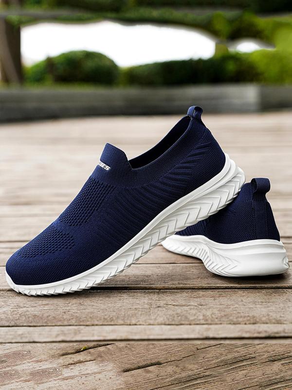 Men's Contrast Mesh Design Slip on Sneakers, Casual Comfortable Breathable Sports Running Shoes, Fashionable Sneakers for Daily Wear