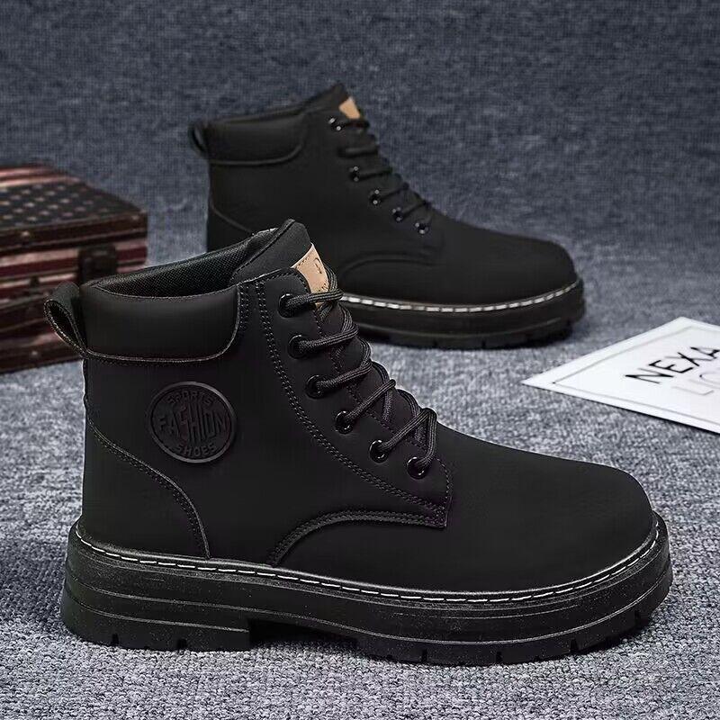 Worker Boots Autumn Men's High-Top Martin Boots Men's All-Match Work Shoes Waterproof Non-Slip plus Size Ankle Boots