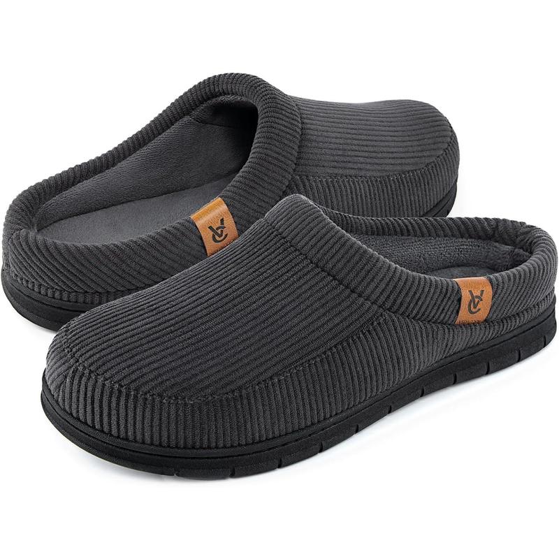 Men's Moccasin Slippers Comfy Soft Durable Slip-on Indoor Memory Foam House Shoes