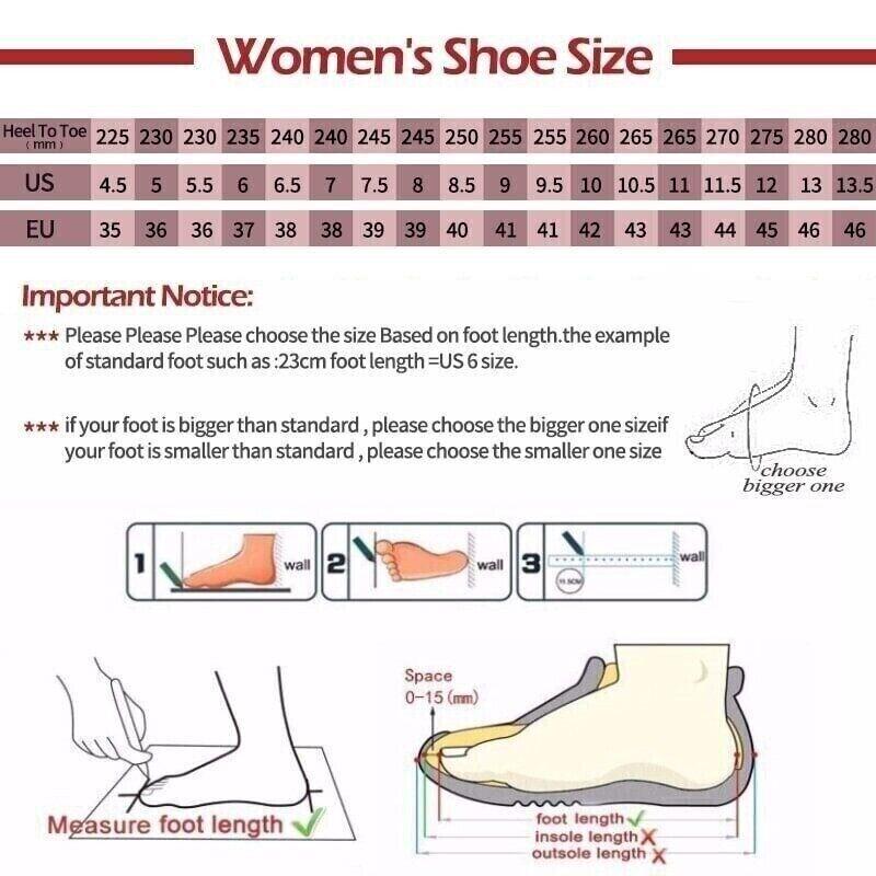 Women's Orthopedic Sneakers Cushion Platform Diabetic Walking Shoes Slip On Size