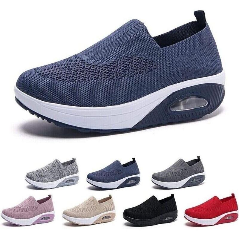 Women's Orthopedic Sneakers Cushion Platform Diabetic Walking Shoes Slip On Size