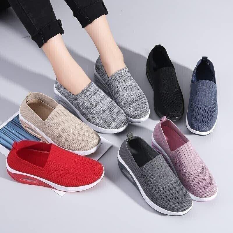 Women's Orthopedic Sneakers Cushion Platform Diabetic Walking Shoes Slip On Size