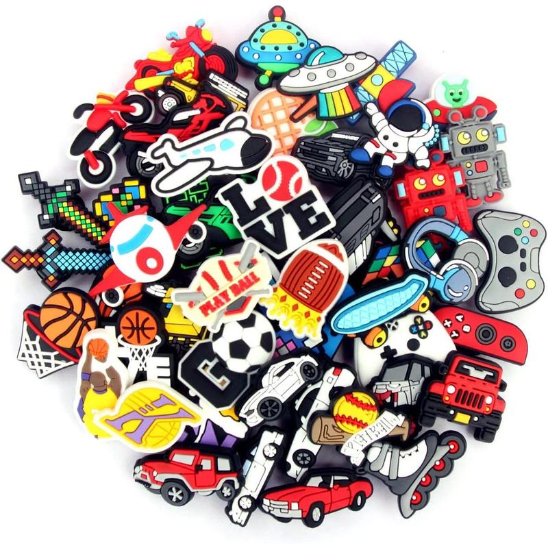 50 100Pcs Pack Shoe Decorations Charms for Boys Girls Women Teens K ids Clog Accessories Pins Fit for Garden Sandals Wristband Bracelet