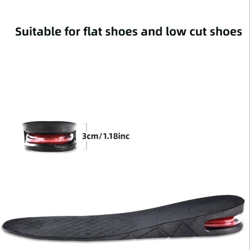 Invisible Height Increasing Insole, 1 Pair Breathable Comfortable Sports Insole, Detachable Height Increasing Insole Christmas Gifts Footwear Shoe