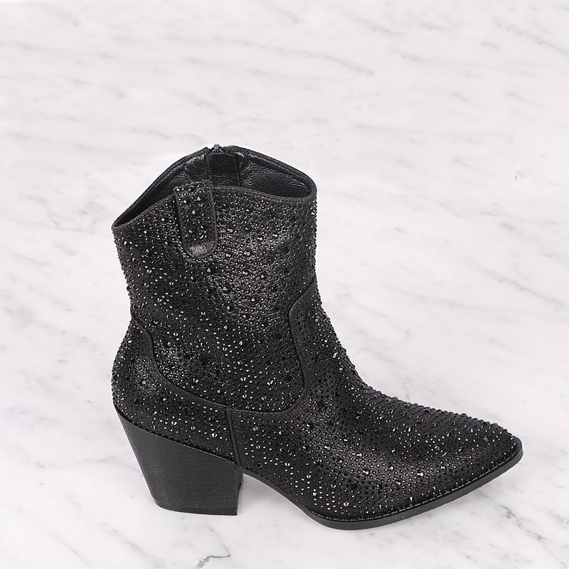 NAPLES-1 WOMEN'S BOOTIES RHINESTONE EMBELLISHED