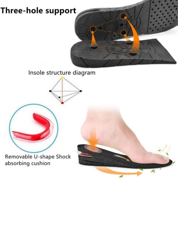 Simple Trendy Invisible Heightening Insole, Summer 2024 Matching Soft Comfort Heightening Insoles, Minimalist Height Boosters, Useful Shoes Accessories for Men & Women Footwear