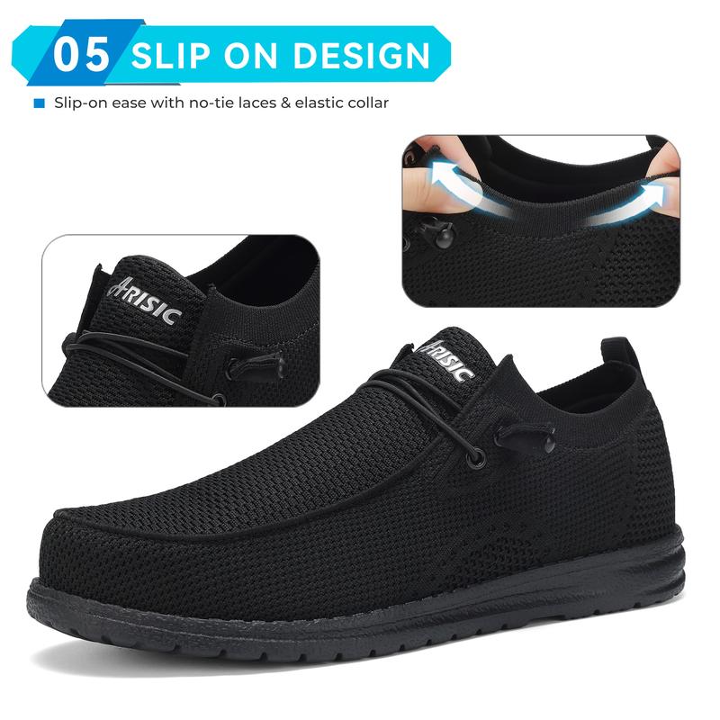 Steel Toe Shoes for Men Slip On Composite Toe Non-Slip Puncture Proof Work Safety Shoes Comfy & Light-Weight  Lounging Walking Sneakers for Construction & Warehouse Boy Footwear Walking Shoes Comfort Flat Slipon Bridal Sweat