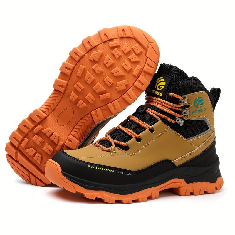 Men's Steel Toe Work Boots, Non-Slip Safety Shoes, Puncture-Proof Wear-Resistant Boots