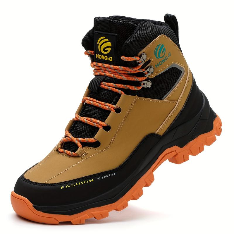 Men's Steel Toe Work Boots, Non-Slip Safety Shoes, Puncture-Proof Wear-Resistant Boots