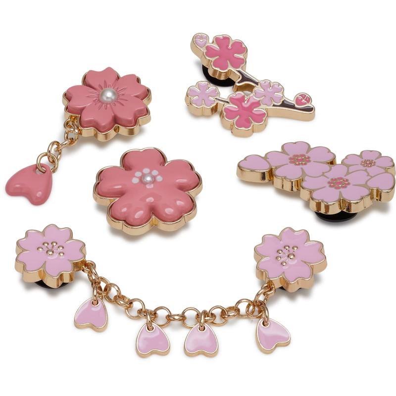 Crocs Jibbitz Blooming Cherry Blossom Jewelry Shoe Charms 5-Pack