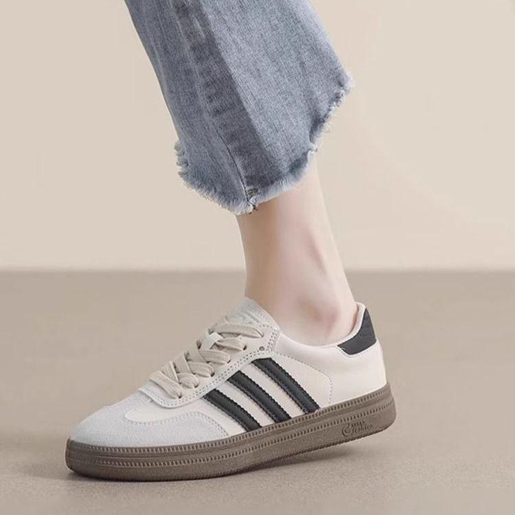 Retro German Training Shoes Women's Popular Argan White Shoes Women's Autumn New Lightweight Flat Casual Sports Skate Shoes