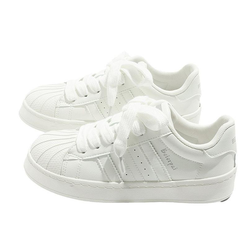 Shell Toe All-Matching Sneakers Autumn New Fashion Good-looking Shoes Women's Casual Low-Top White Shoes