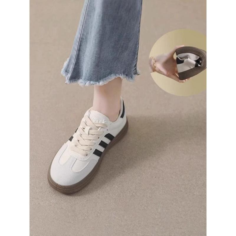 Retro German Training Shoes Women's Popular Argan White Shoes Women's Autumn New Lightweight Flat Casual Sports Skate Shoes