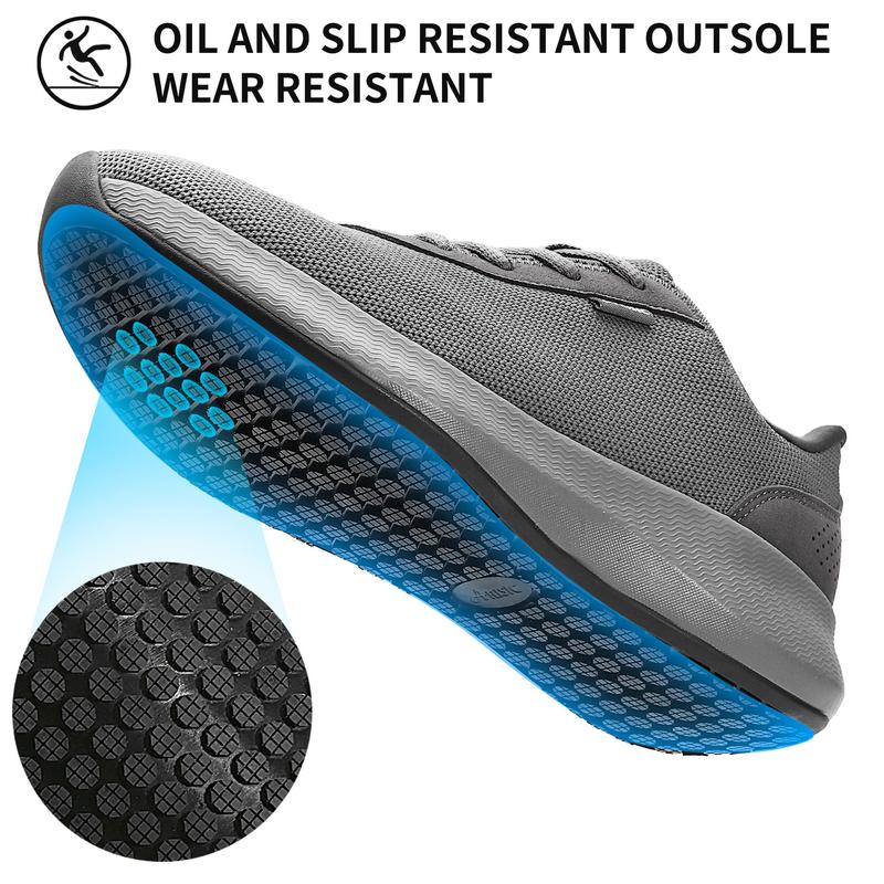 Unisex Non Slip Work Shoes for Men Women Restaurant Slip On Shoes for Mens,Slip Resistant Work Waterproof Sneakers Resistant Lightweight Comfortable Kitchen Chef Shoes Food Service