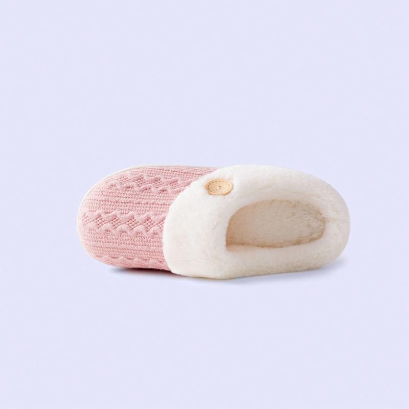 Women's Cozy Memory Foam Slippers,Fuzzy Wool-Like Plush Fleece Lined House Slippers Indoor Outdoor Slippers With Anti-Skid Rubber Sole