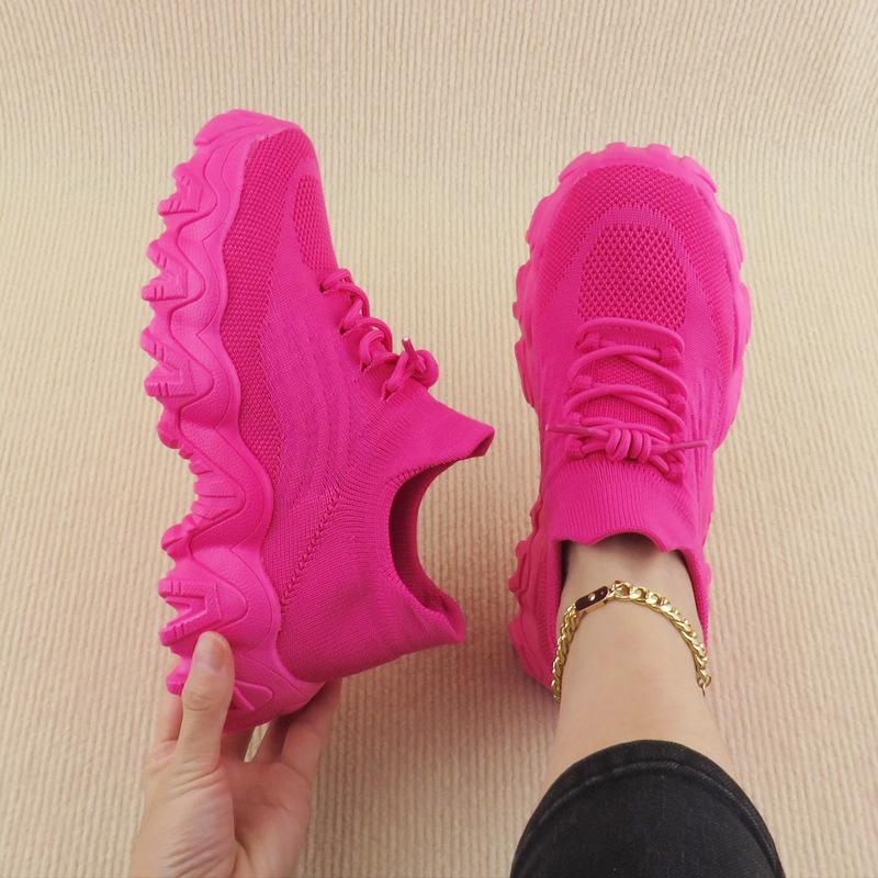 No Brand Breathable Woven Slip On Women's Fashionable Non Slip Running Sneakers Tennis Trainers Walking Style Shoes