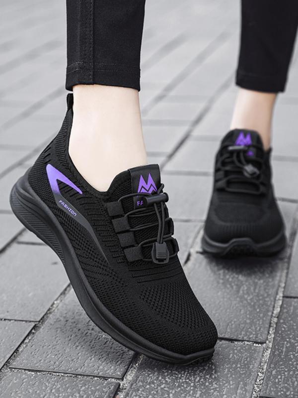 Women's Fashion Lace up Low Top Sneakers, 1 Pair Casual Breathable Comfortable Sports Running Shoes, Female All-match Round Toe Shoes for Daily Wear