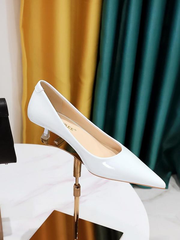 Women's Fashionable Solid Color Pointed Toe Pumps, Elegant Slip on High Heel Shoes for Party, Daily Clothing Decor for Women & Girls