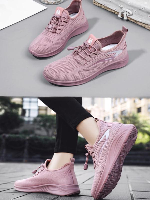 Women's Fashion Lace up Low Top Sneakers, 1 Pair Casual Breathable Comfortable Sports Running Shoes, Female All-match Round Toe Shoes for Daily Wear