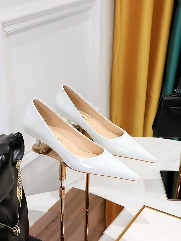 Women's Fashionable Solid Color Pointed Toe Pumps, Elegant Slip on High Heel Shoes for Party, Daily Clothing Decor for Women & Girls