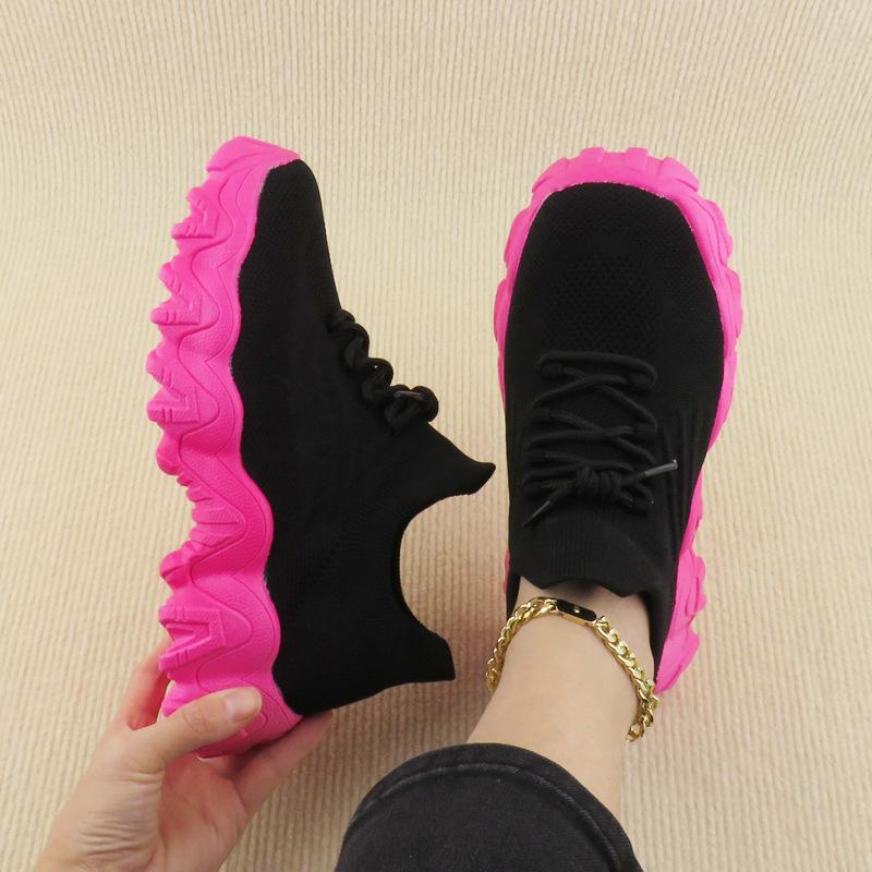 No Brand Breathable Woven Slip On Women's Fashionable Non Slip Running Sneakers Tennis Trainers Walking Style Shoes