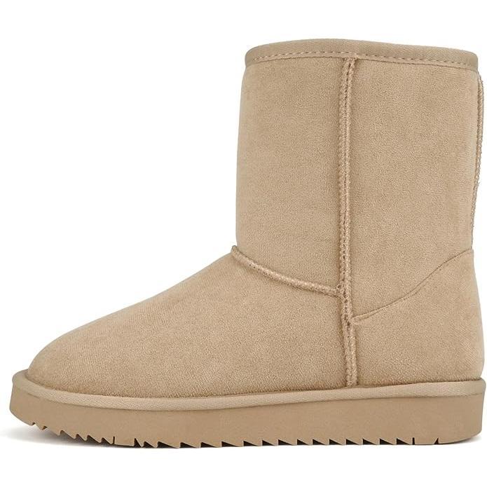 Women Round Toe Lug Sole Low Flatform Sherpa-lined Ankle Boot