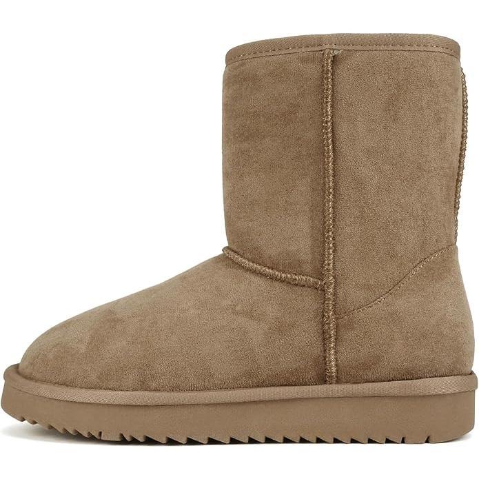 Women Round Toe Lug Sole Low Flatform Sherpa-lined Ankle Boot