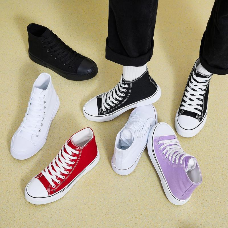 Unisex Fashion High top Sneakers Womens Classic High Tops Canvas Shoes Casual Tennis Shoes for Women, Men Footwear Runner Sports Shoes