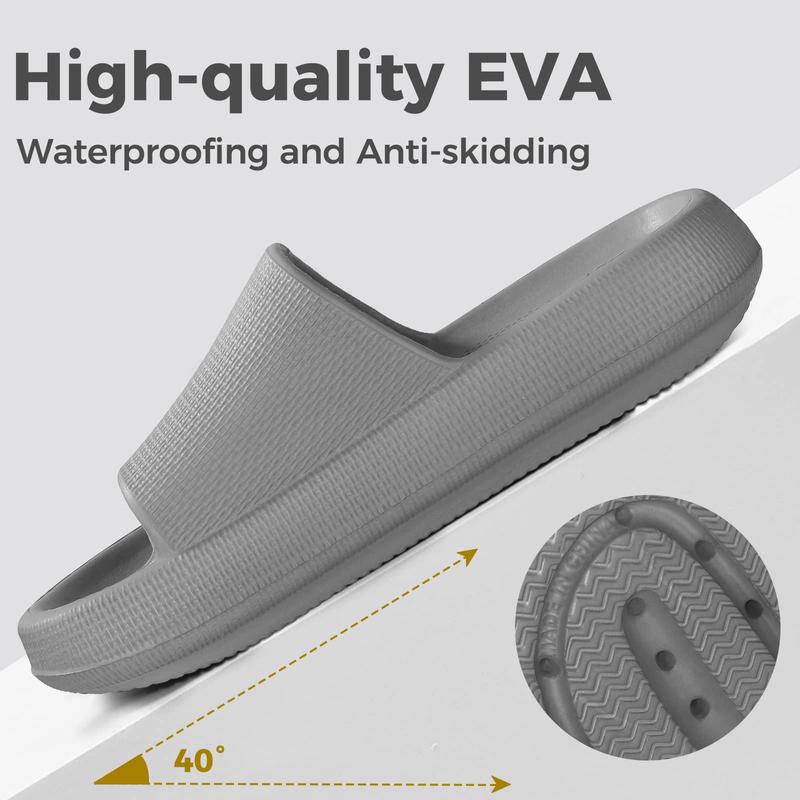 Cloud Slides for Women and Men - Soft, Comfy, Relax Cloud Slippers, Thick Sole, Non-slip Pillow Slippers Walking Shoes Footwear house slipper