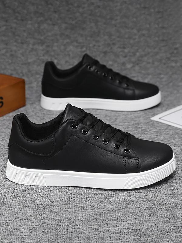 Men's Fashionable Lace Up Low Top Sneakers, Casual Breathable Comfortable Sports Shoes, Male All-match Round Toe Shoes for Daily Wear