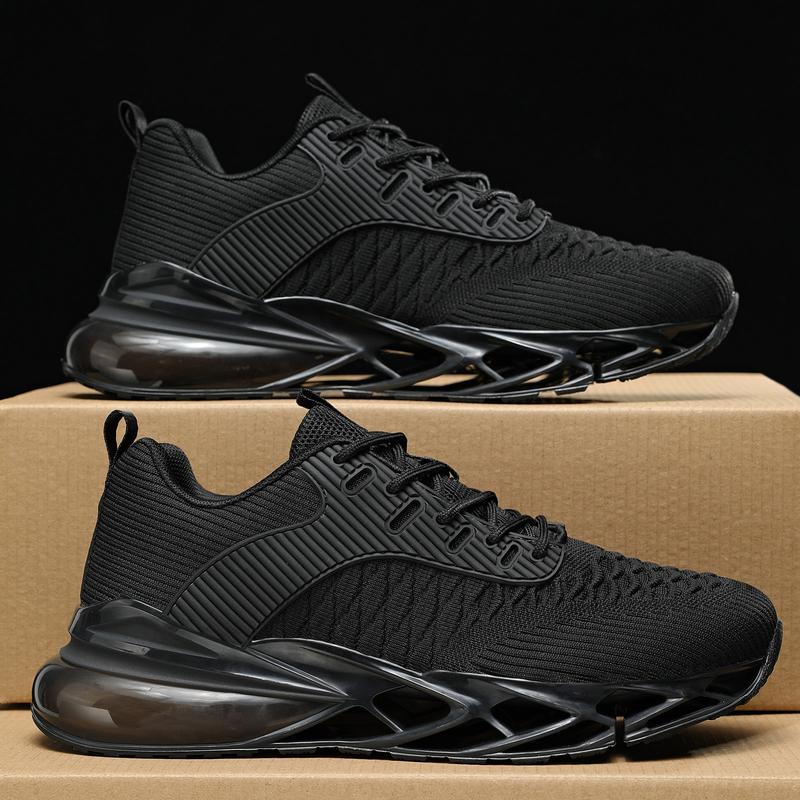 Men's Fashion Sneakers Breathable Mesh Running Shoes Blade Non Slip Soft Sole Casual Athletic Walking Shoes