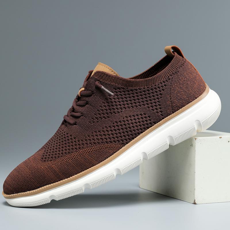 Men's Mesh Sneakers Oxfords Business Casual Walking ShoesTennis Comfortable, Lightweight Comfortable Sports Running Shoes，Knitted Mesh Breathable And Comfortable Platform Sneakers