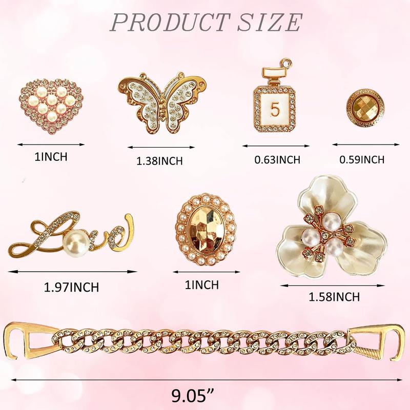 Bling Shoe Charms Girly Charms Flower Clog Jewels Bling Cute Butterfly Gifts Footwear Comfort Bedroom Bridal Bedroom Bridal Decor Parent Knee Elegant