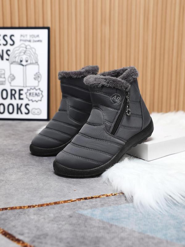 Unisex Winter Warm Thick Sole Ankle Boots, Casual Comfortable Snow Boots for Women & Men, Fluffy Lined Boots for Indoor & Outdoor Wear