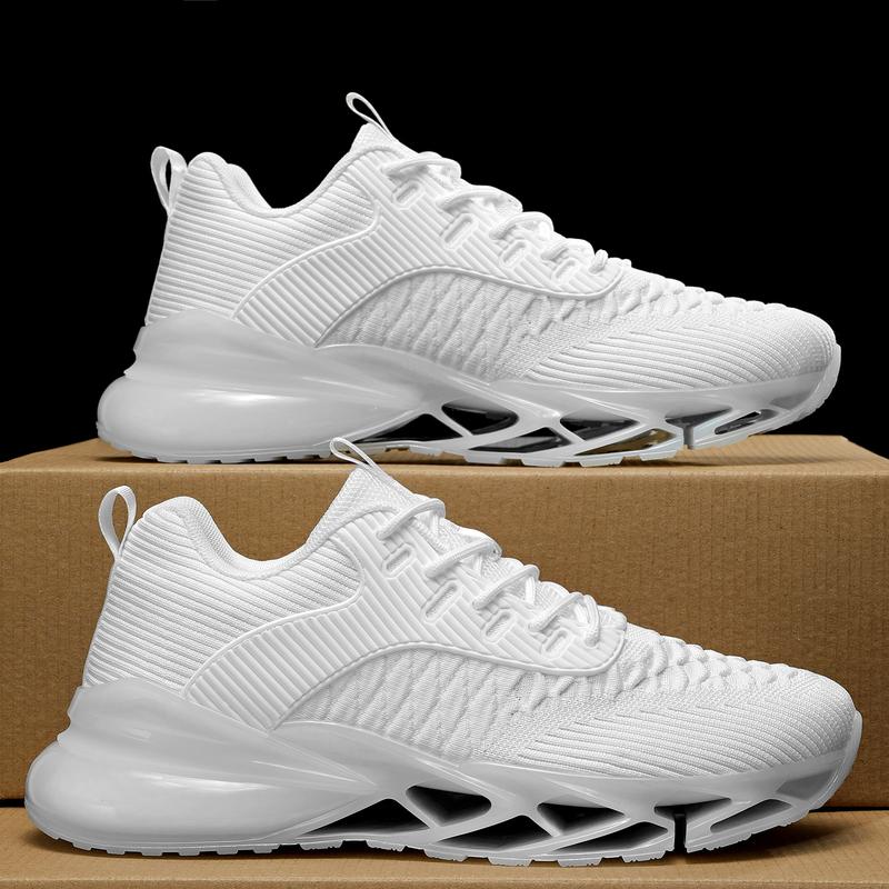 Men's Fashion Sneakers Breathable Mesh Running Shoes Blade Non Slip Soft Sole Casual Athletic Walking Shoes