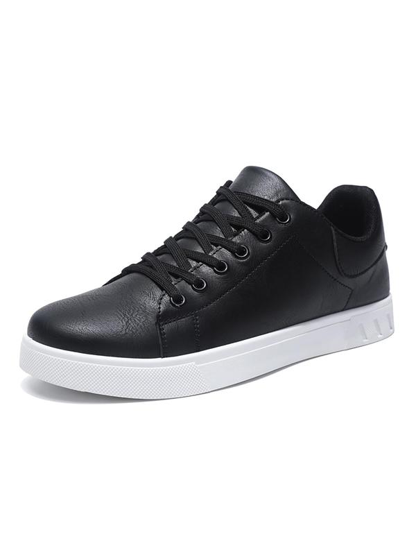 Men's Fashionable Lace Up Low Top Sneakers, Casual Breathable Comfortable Sports Shoes, Male All-match Round Toe Shoes for Daily Wear