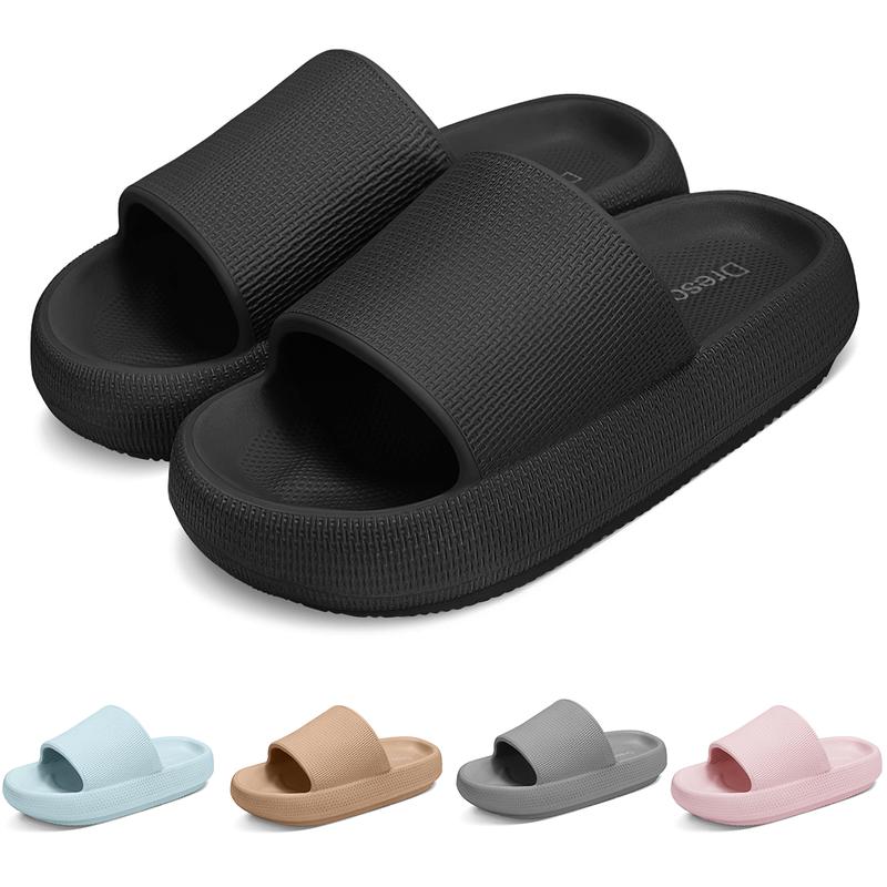 Cloud Slides for Women and Men - Soft, Comfy, Relax Cloud Slippers, Thick Sole, Non-slip Pillow Slippers Walking Shoes Footwear house slipper