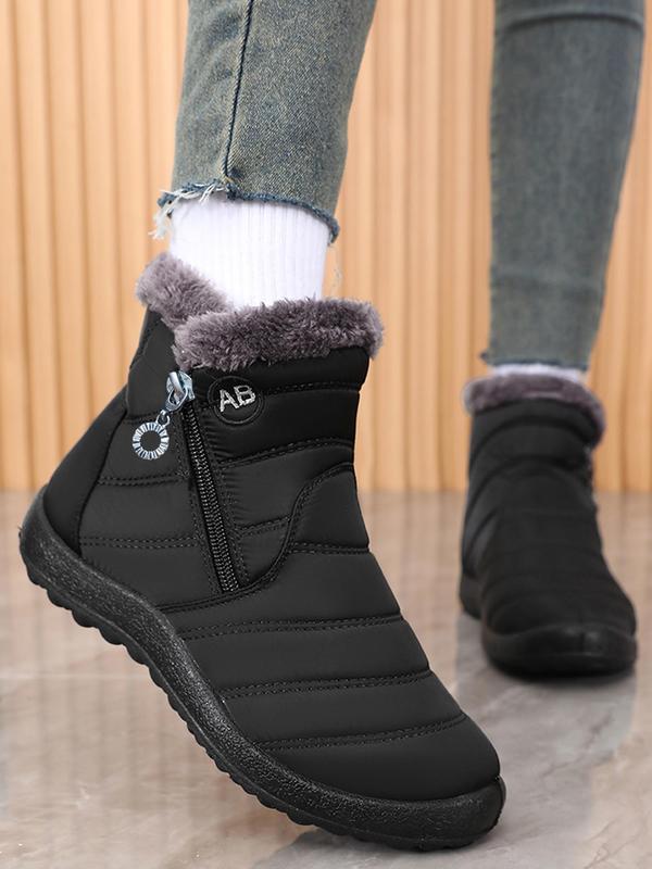 Unisex Winter Warm Thick Sole Ankle Boots, Casual Comfortable Snow Boots for Women & Men, Fluffy Lined Boots for Indoor & Outdoor Wear