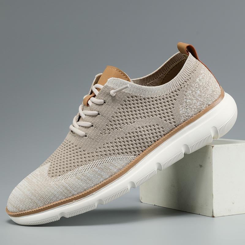 Men's Mesh Sneakers Oxfords Business Casual Walking ShoesTennis Comfortable, Lightweight Comfortable Sports Running Shoes，Knitted Mesh Breathable And Comfortable Platform Sneakers