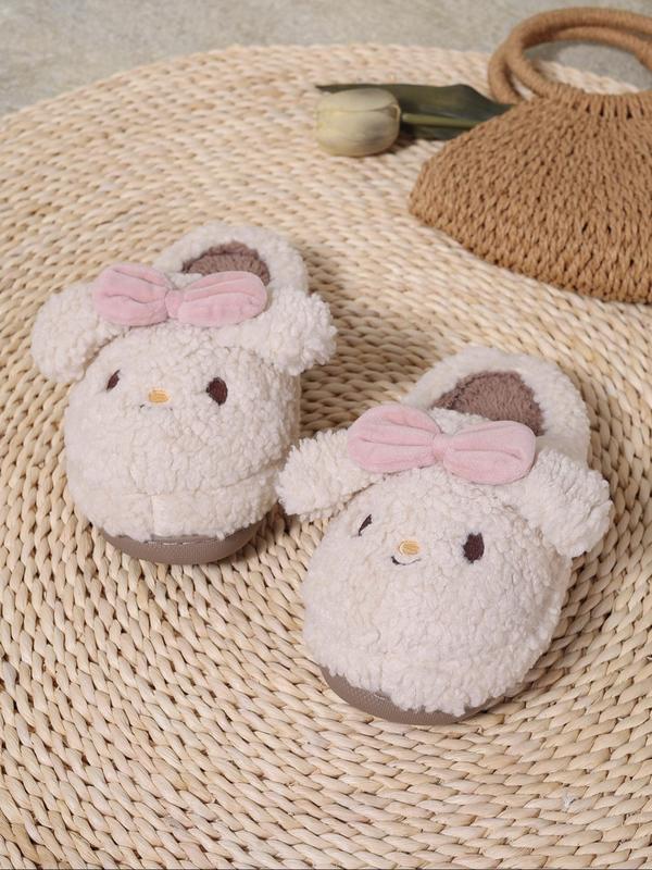 Women's Cute Cartoon Animal Design Plush Slippers, Casual Soft Comfortable Home Slippers, Warm Slippers for Indoor & Outdoor Use for Winter