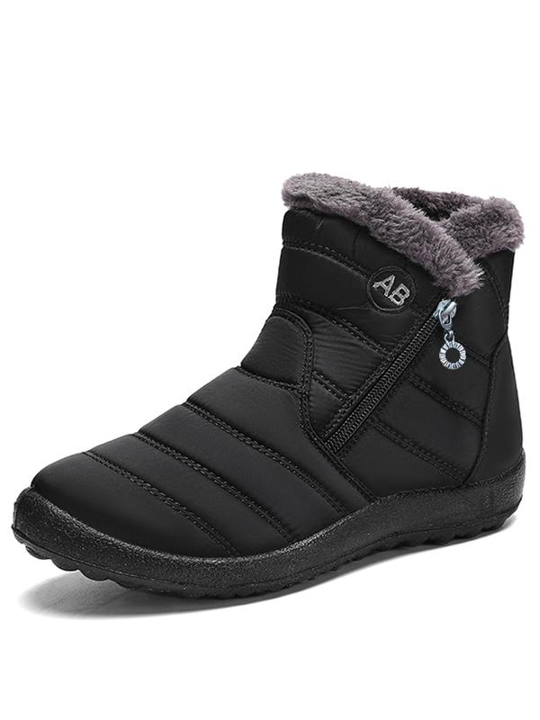 Unisex Winter Warm Thick Sole Ankle Boots, Casual Comfortable Snow Boots for Women & Men, Fluffy Lined Boots for Indoor & Outdoor Wear