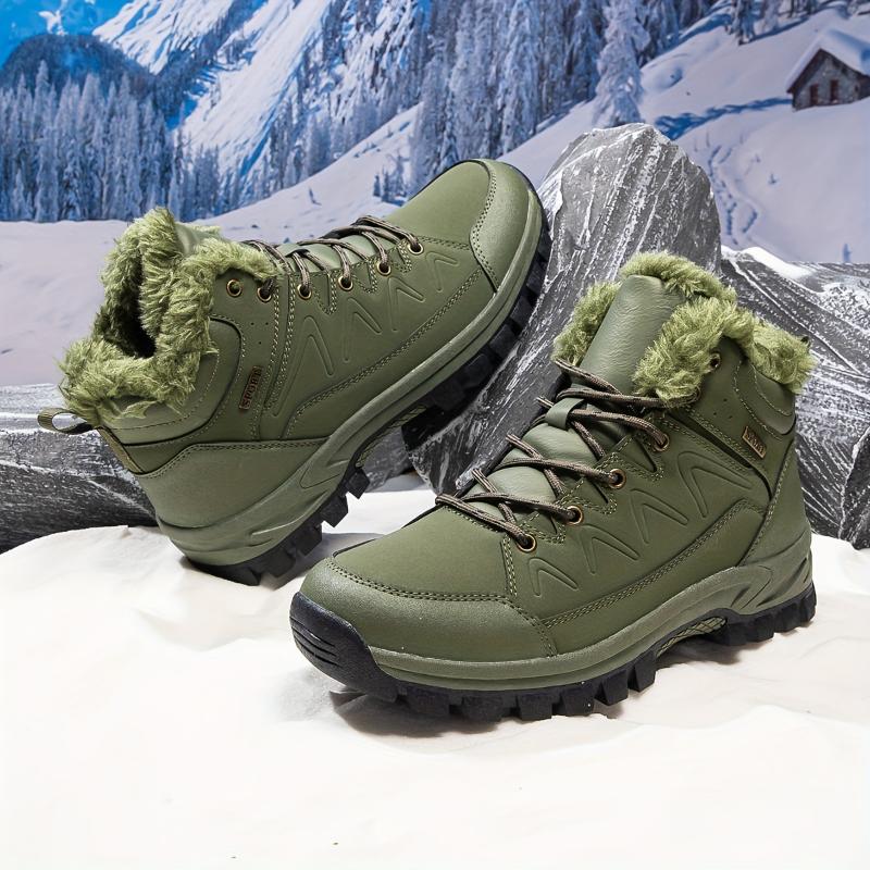 Men's Winter Snow Boots: Insulated, Waterproof, and Durable for Outdoor Activities Closed Boy