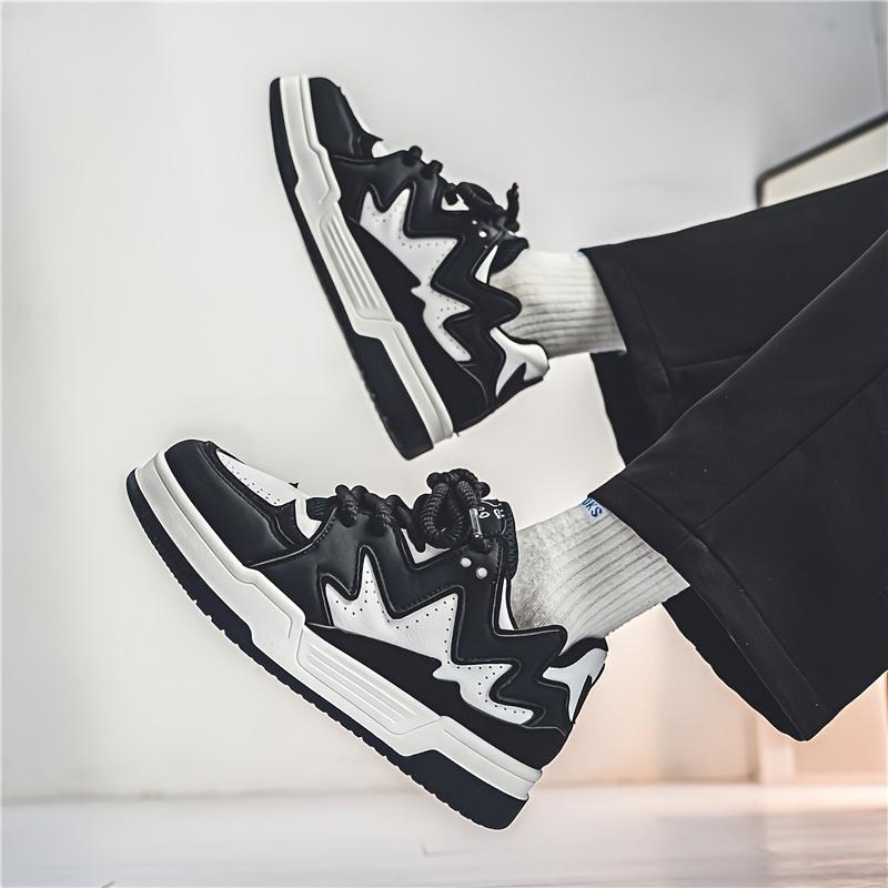 Fashion Casual Sneakers, Stylish Low-Top Lace-Up Athletic Shoes, Streetwear, Comfortable Walking Footwear Closed Training