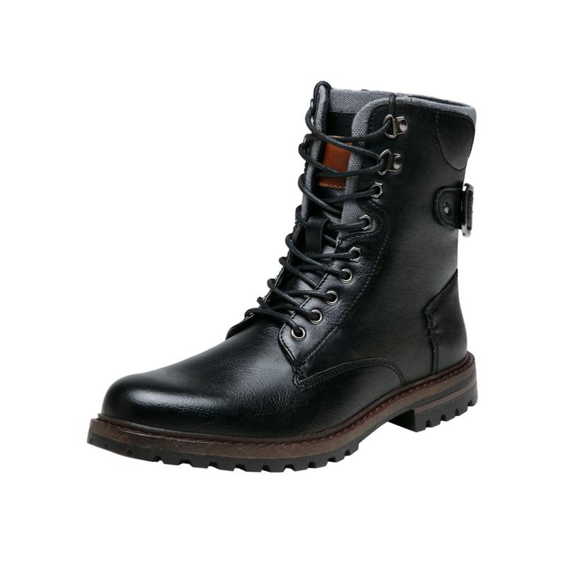 Boots for Men Casual Dress Retro Lace Up Motorcycle Boots Boy Shoe