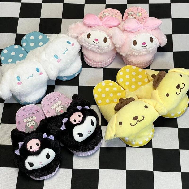 Sanrio Kuromi, Cinnamoroll, My Melody Plush Slippers