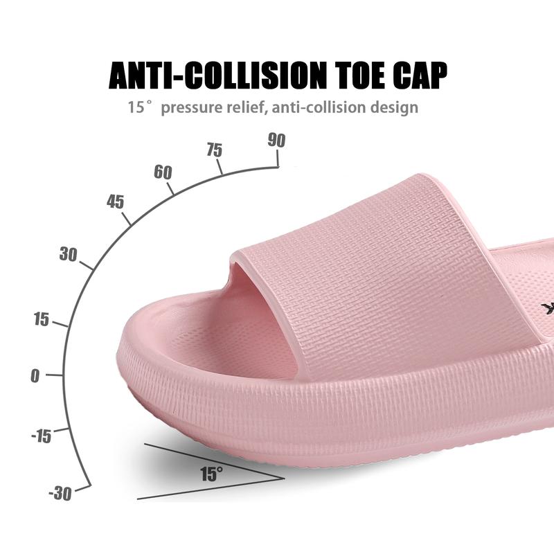 Pillow Slippers Non Slip Quick Drying Shower Slides Bathroom Sandals | Ultra Cushion Thick Sole Women Shoe Walking Shoes Flipflop Footwear Comfort  showershoes